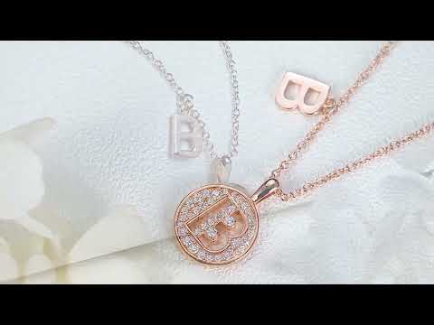 🛍️✨ Letter “B” S925 Sterling Silver Platinum-Plated Moissanite Necklace ✨