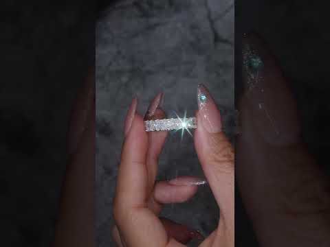💍 Minimalist Moissanite Ring – Platinum-Plated S925 Silver (4g, Sizes 5–9) 💍