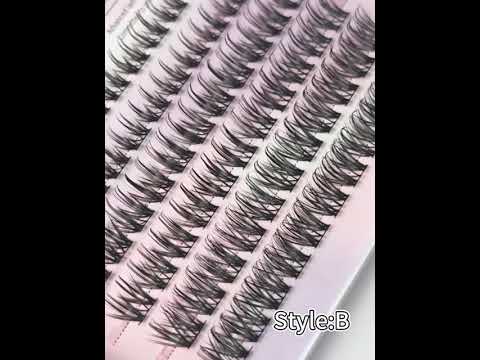 👁️✨ 12 Rows of 150 Segmented Cluster Lashes – Individual False Eyelash Extensions