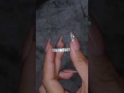 ✨ 925 Sterling Silver Minimalist Moissanite Ring – Platinum-Plated Elegance ✨