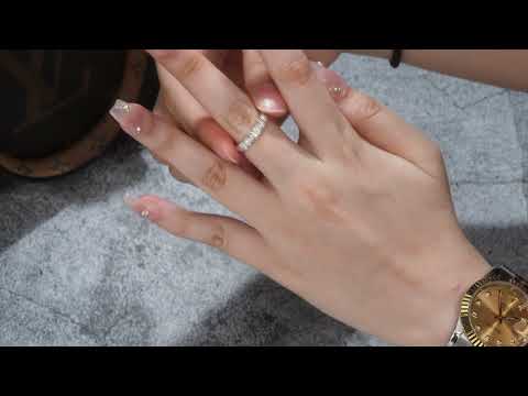 💍 0.1-Carat Morganite Minimalist Ring for Women – Platinum-Plated S925 Silver (2.6g, Sizes 5–9) 💍