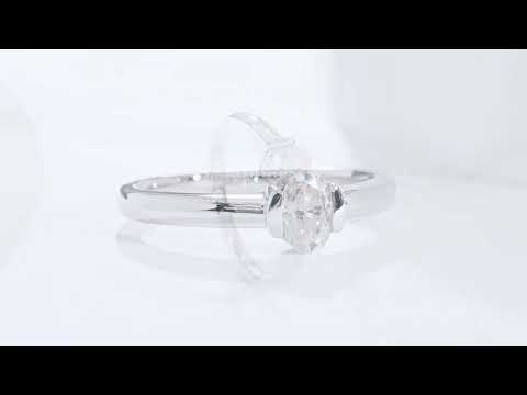💍 Egg-Shaped Moissanite Ring – Platinum-Plated S925 Silver (4×6 mm, 2g, Sizes 5–9) 💍