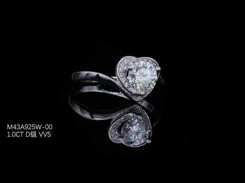 💍 1-Carat Moissanite Minimalist Ring – Platinum-Plated S925 Silver (2.9g, Sizes 5–9) 💍