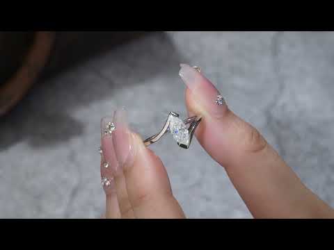 💍 Engraved Moissanite Ring – Gold-Plated S925 Silver Minimalist Luxury (Sizes 5–9) 💍