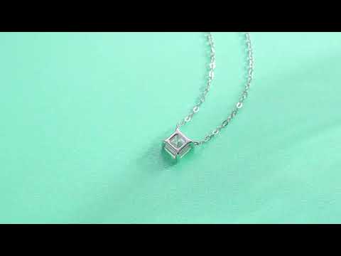 🛍️✨ Eternal S925 Sterling Silver Platinum-Plated Moissanite Necklace ✨