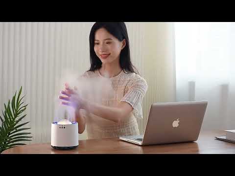 💧🎶 Desktop Heavy Fog Humidifier | Music Rhythm Ambient Light Diffuser ✨