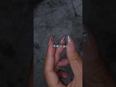 💍 Minimalist Moissanite Ring – Platinum-Plated S925 Silver (1.9g, Sizes 5–9) 💍