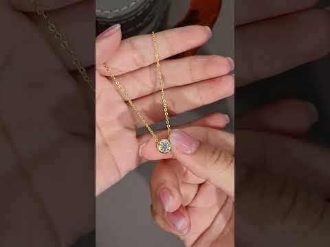 🛍️✨ 1CT Morganite S925 Sterling Silver Gold-Plated Pendant Necklace ✨
