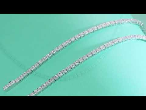 🛍️✨ Winter Lake S925 Sterling Silver Platinum-Plated Moissanite Necklace ✨