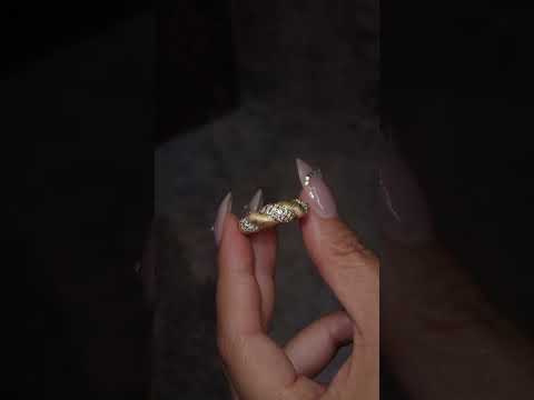 💍 Engraved Minimalist Moissanite Ring – Gold-Plated S925 Silver (4.8g, Sizes 5–9) 💍