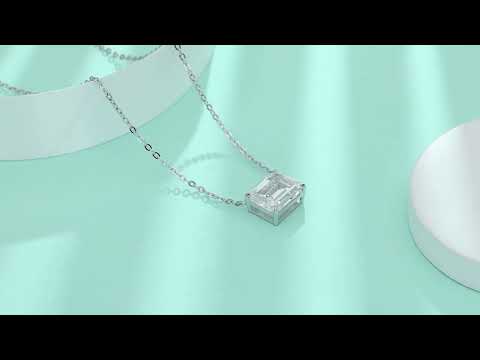 🛍️✨ The Mirage in the Mirror S925 Sterling Silver Platinum-Plated Moissanite Necklace ✨