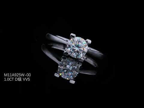 💍 1-Carat Moissanite Minimalist Ring – Platinum-Plated S925 Silver (2.2g, Sizes 5–9) 💍