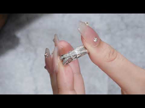 💍 Minimalist Moissanite Ring – Platinum-Plated S925 Silver Luxury (Sizes 5–9) 💍