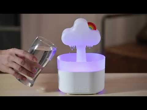 🌈☁️ Rainbow After Rain Humidifier | 500ML Cloud Mist Diffuser with LED Light ✨