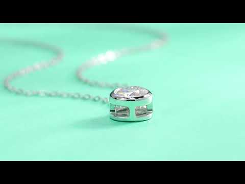 🛍️✨ Purity S925 Sterling Silver Platinum-Plated 1CT Moissanite Necklace ✨