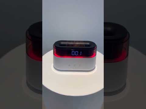 🔥🕰️ Flame Humidifier with Clock | Smart Aromatherapy Night Light