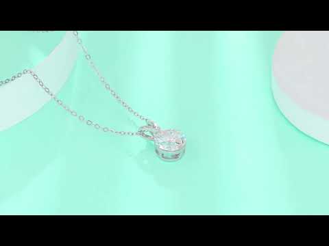 🛍️✨ Diamond V-Chain S925 Sterling Silver Platinum-Plated 2CT Moissanite Necklace ✨