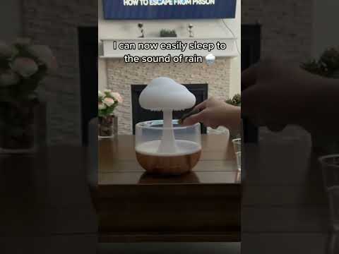 Ultrasonic Atomizing Cloud And Rain Humidifier Wood Grain Seven Color Light Aromatherapy Machine