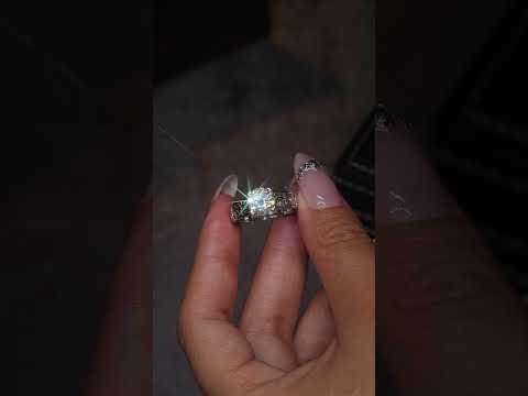 💍 2-Carat Moissanite Minimalist Ring – Platinum-Plated S925 Silver (3.5g, Sizes 5–9) 💍