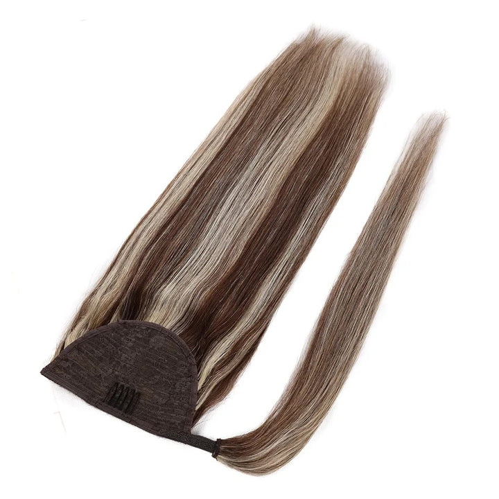 100% Human Hair Brazilian Straight Ponytail Extension Length Options: 20” | 22” | 24” | 26”