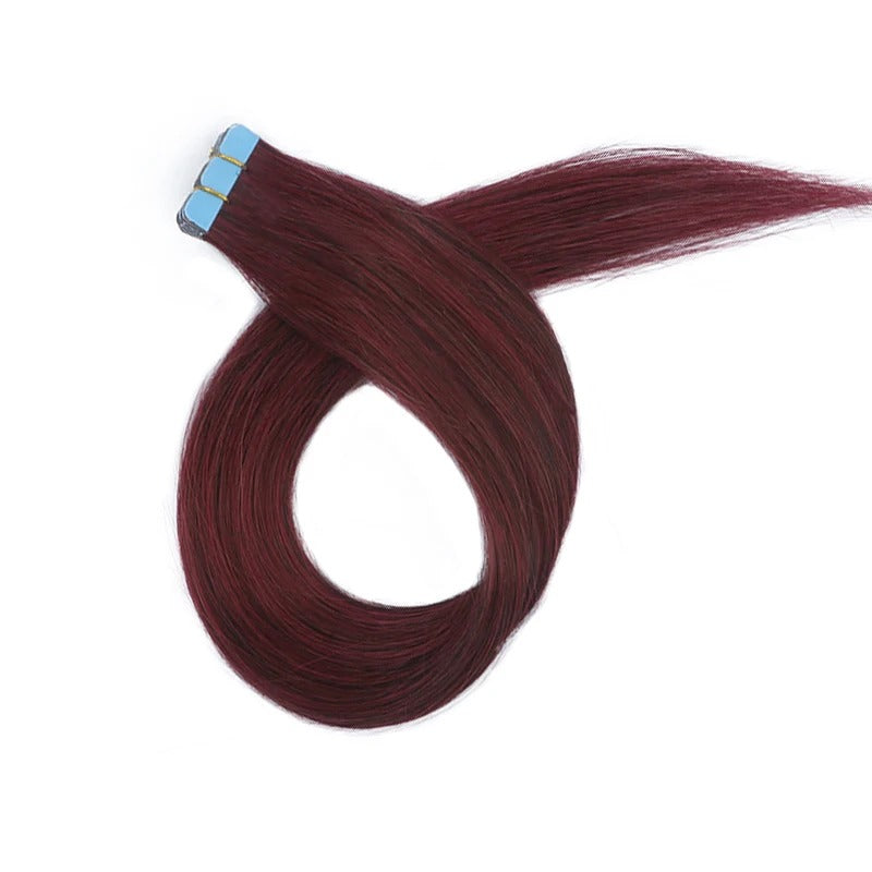 Mini Tape-In Hair Extensions – Green Color | 100% Human Hair Skin Weft | Machine-Remy | 10pcs/Pack | 12–20 Inch