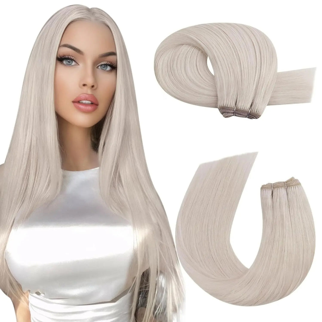 Brazilian Remy Human Hair Wefts – Natural Straight Machine Weaving Bundles (100g Each)