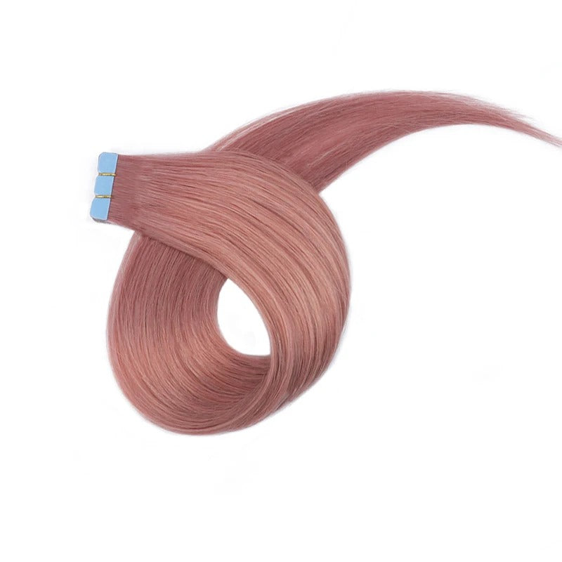 Mini Tape-In Hair Extensions – Green Color | 100% Human Hair Skin Weft | Machine-Remy | 10pcs/Pack | 12–20 Inch