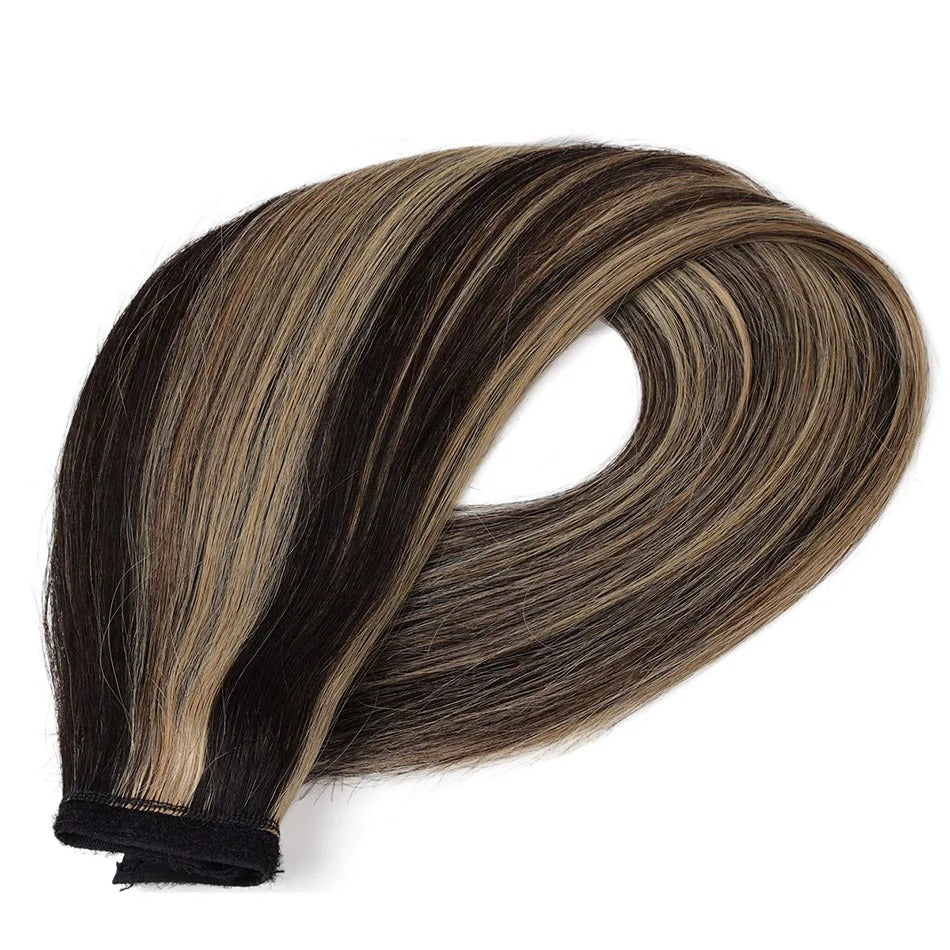 100% Human Hair Brazilian Straight Ponytail Extension Length Options: 20” | 22” | 24” | 26”