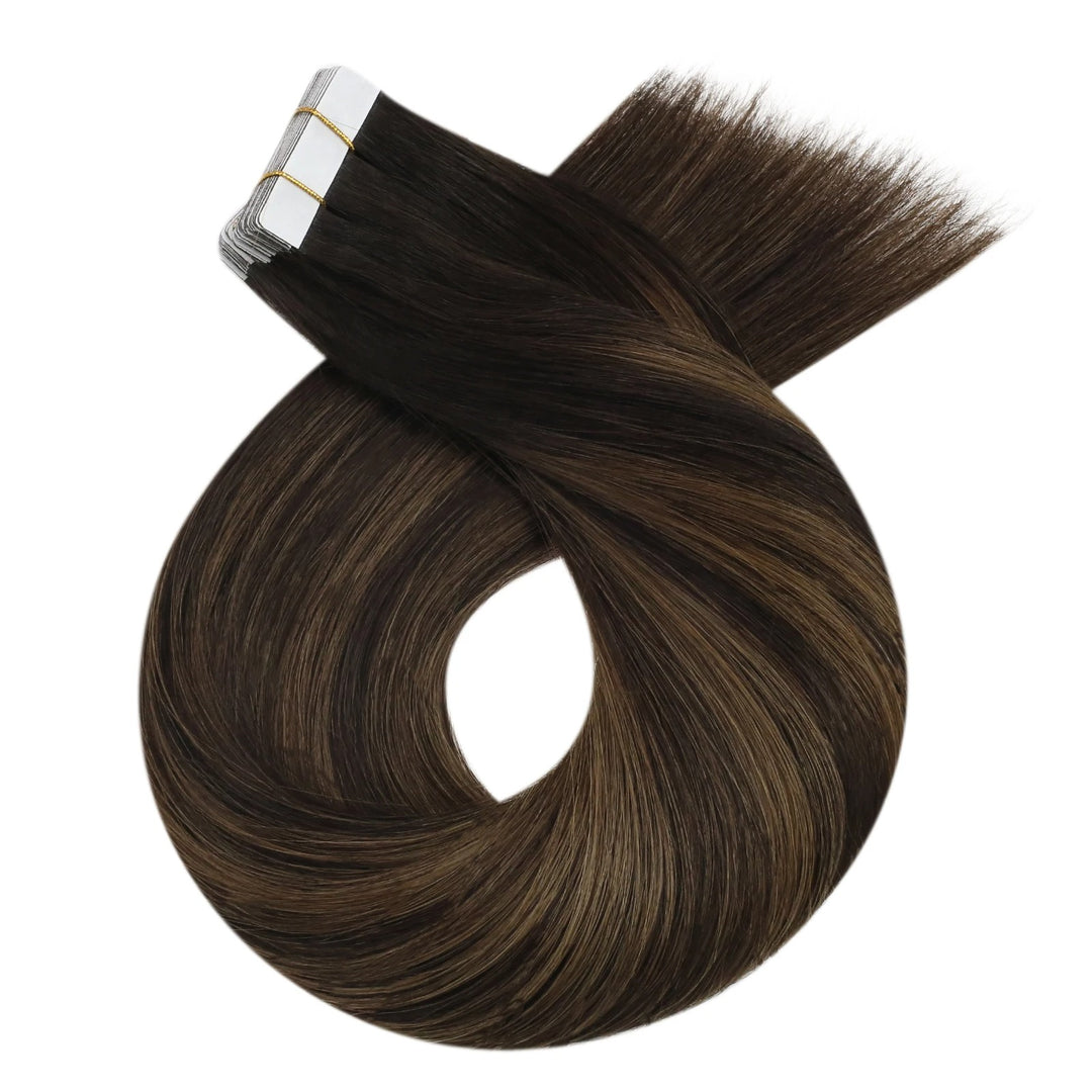 Seamless Blonde Tape-In Hair Extensions – Natural Straight Remy Human Hair