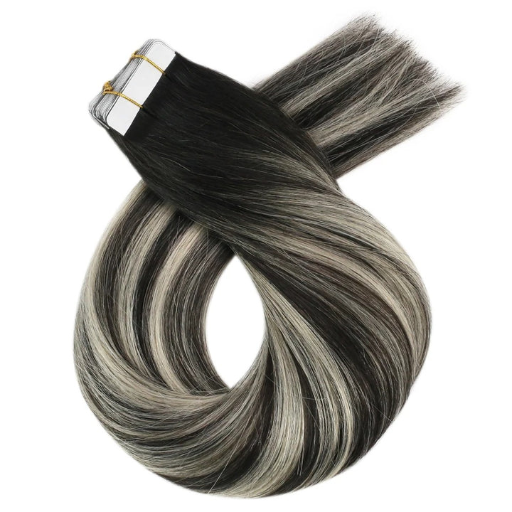 Seamless Blonde Tape-In Hair Extensions – Natural Straight Remy Human Hair