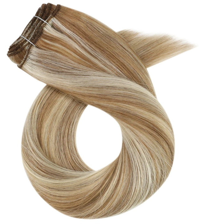 Sew-In Human Hair Bundles – Blonde Brazilian Remy Straight Weft Extensions (100g)