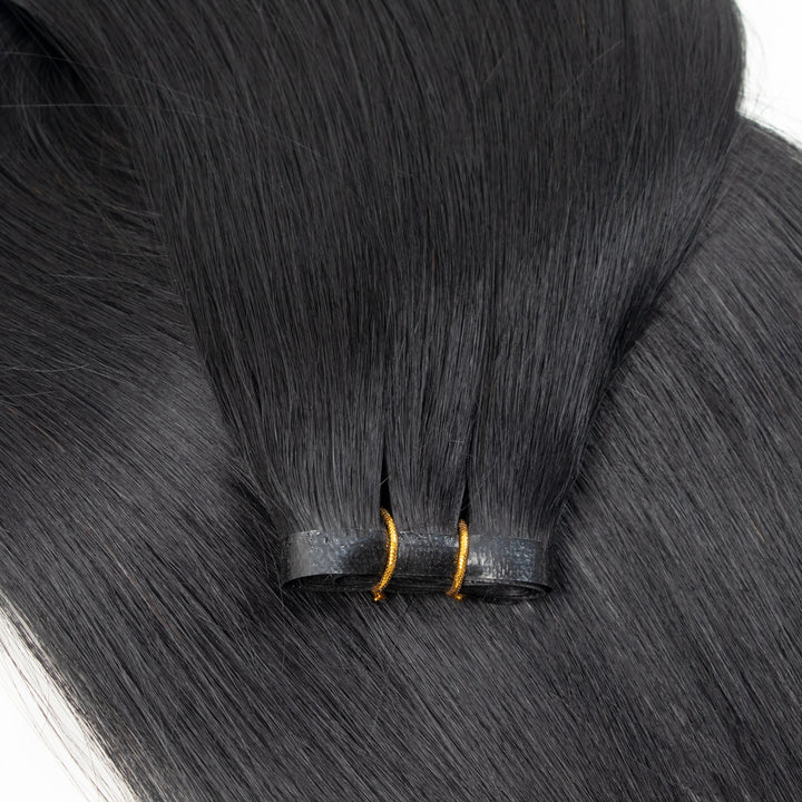 Invisible PU Tape-In Extensions – Real Human Hair, Seamless & Lightweight, Injected Tape with Full Ends