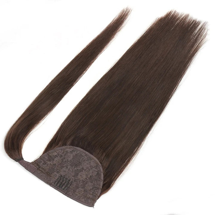 100% Human Hair Brazilian Straight Ponytail Extension Length Options: 20” | 22” | 24” | 26”