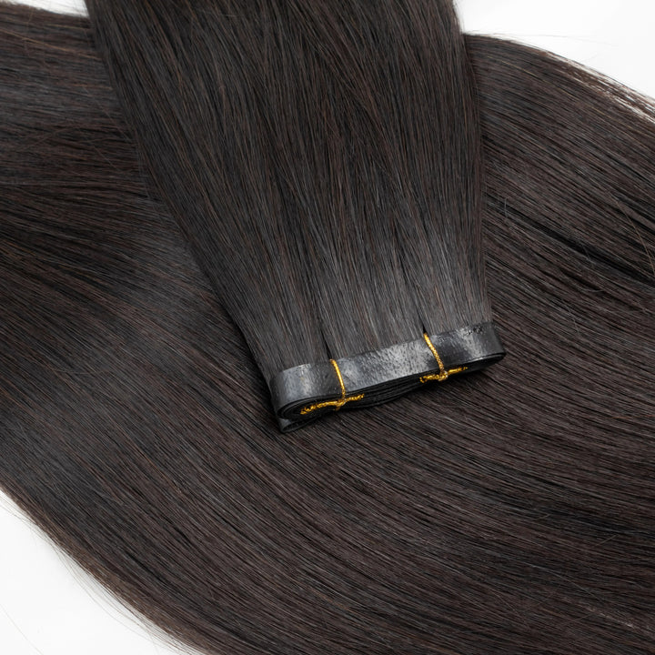 Invisible PU Tape-In Extensions – Real Human Hair, Seamless & Lightweight, Injected Tape with Full Ends