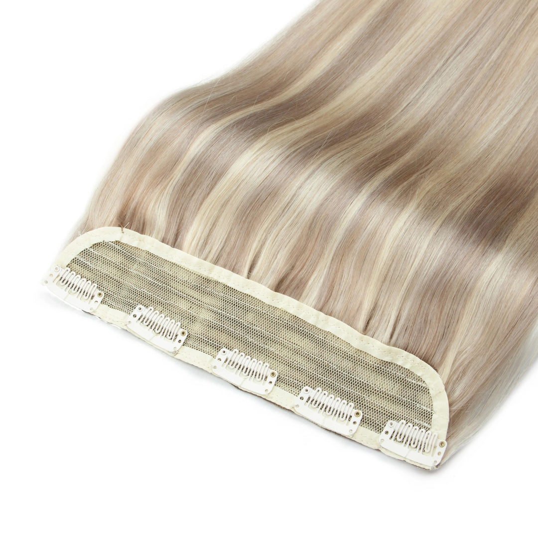 Blonde Clip-In Hair Extensions – 100% Remy Human Hair, 22 Inch, 100g, Add Volume & Length, Natural Machine-Made Weft