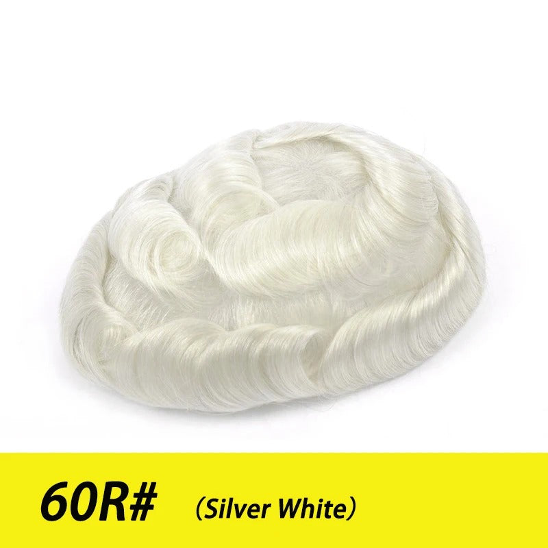 Thin Skin 0.04mm Men Toupee Comb Back Natural Human Hair Men Wig Indian Remy Hair Wig Toupee Hair Replacement Hair System