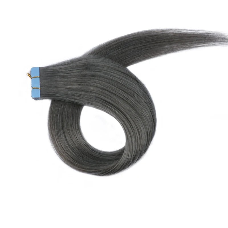 Mini Tape-In Hair Extensions – Green Color | 100% Human Hair Skin Weft | Machine-Remy | 10pcs/Pack | 12–20 Inch