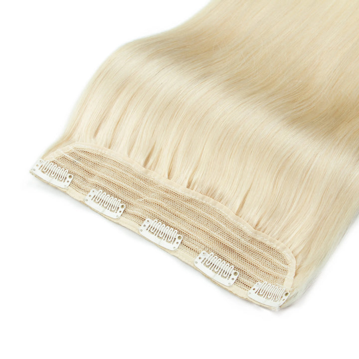 Blonde Clip-In Hair Extensions – 100% Remy Human Hair, 22 Inch, 100g, Add Volume & Length, Natural Machine-Made Weft