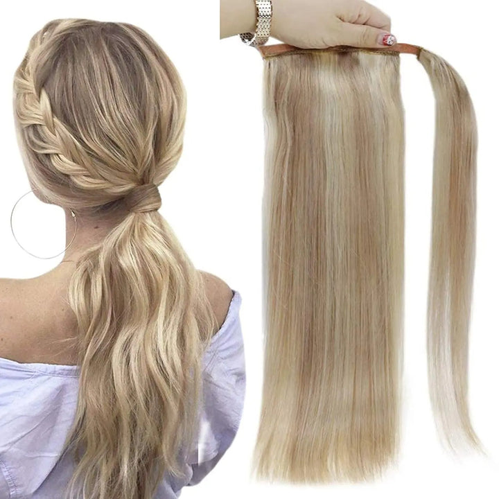 Remy Human Hair Clip-In Ponytail Extension – 70g/80g for White Women