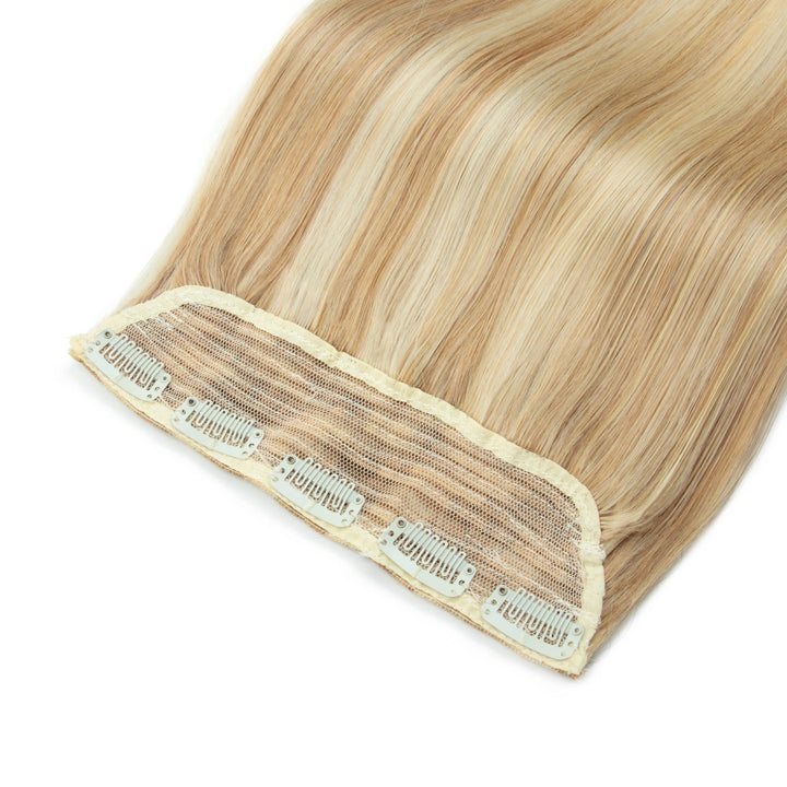 Blonde Clip-In Hair Extensions – 100% Remy Human Hair, 22 Inch, 100g, Add Volume & Length, Natural Machine-Made Weft