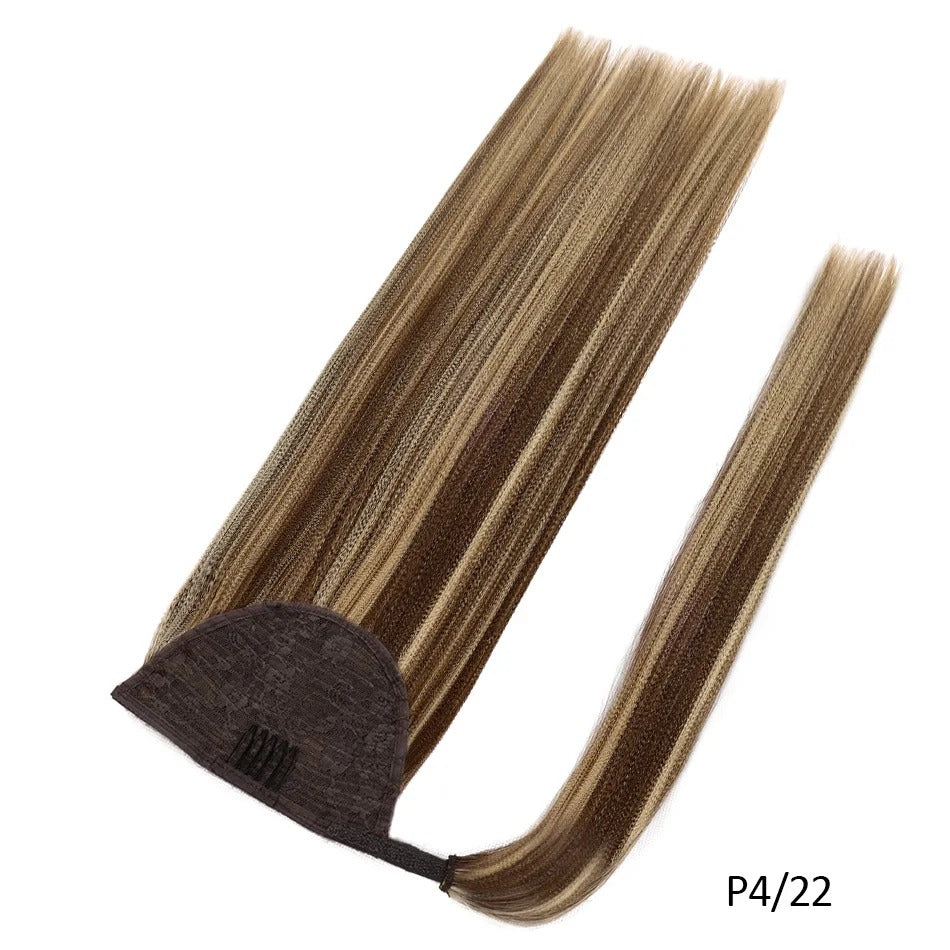 100% Human Hair Brazilian Straight Ponytail Extension Length Options: 20” | 22” | 24” | 26”