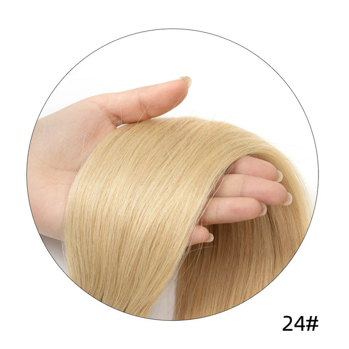 Full Head Clip-In Remy Hair Extensions – Brazilian Blonde, 6PCS, 140–240g, 14–24 Inch