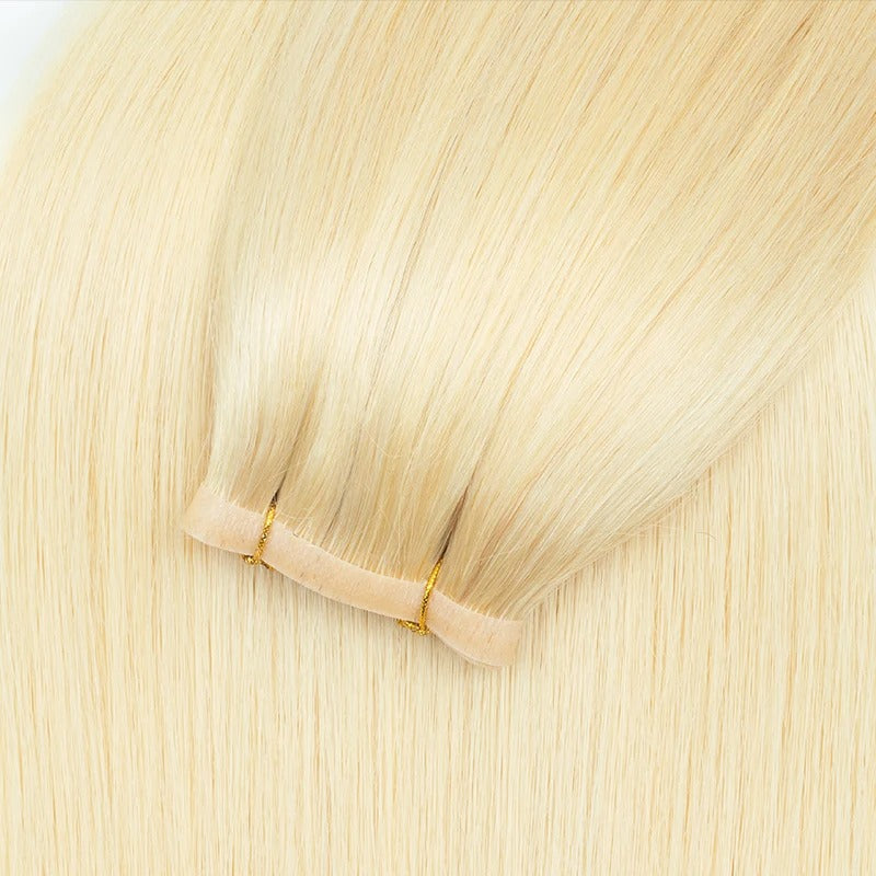 Invisible PU Tape-In Extensions – Real Human Hair, Seamless & Lightweight, Injected Tape with Full Ends