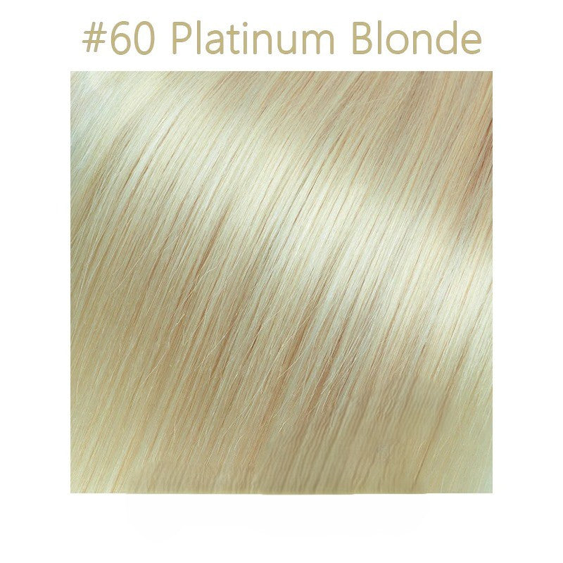 Fish Line Wire Hair Extensions - Invisible Clip-in Human Hair Extensions with 4 Clips. Made from real natural hair, available in lengths of 12-24 inches.