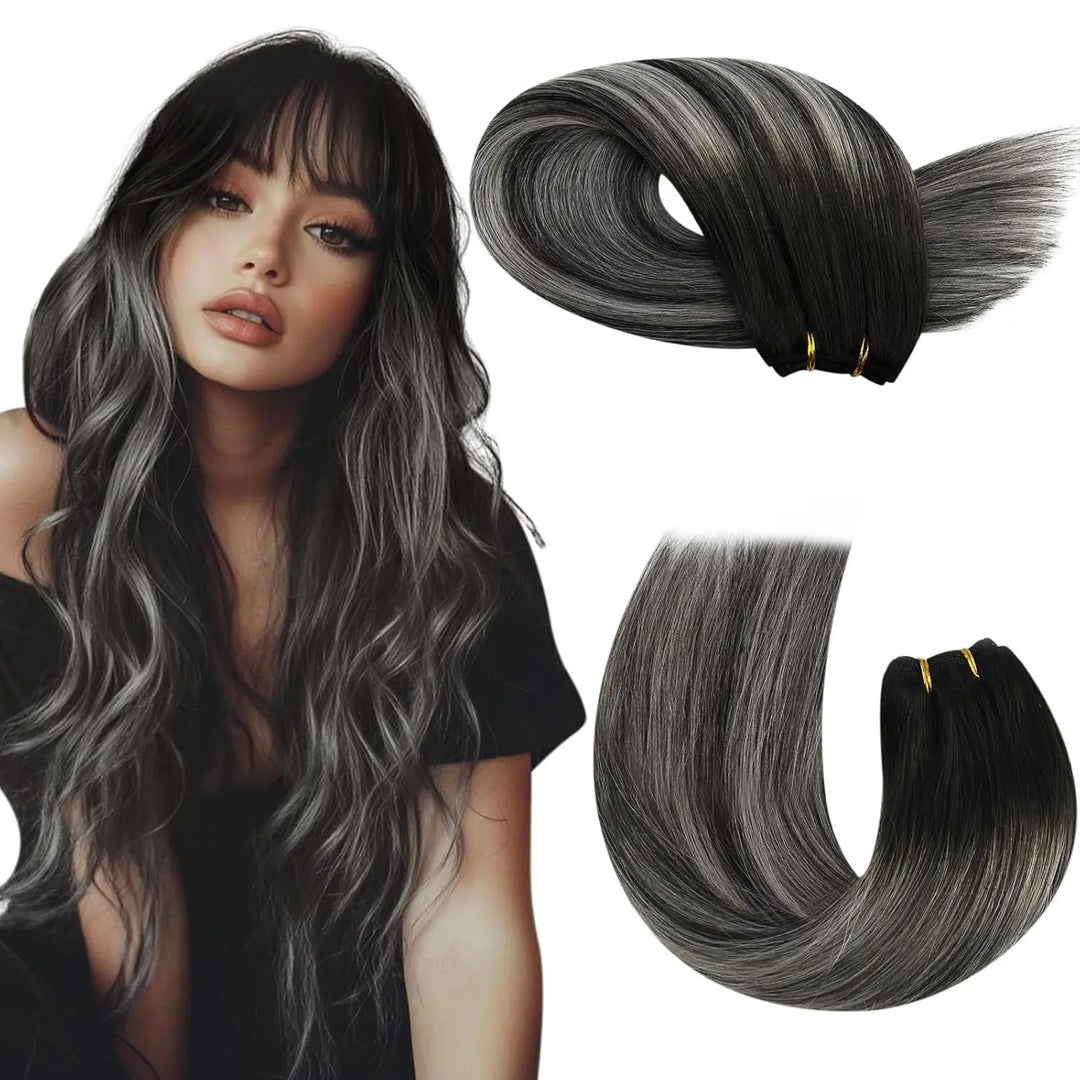Brazilian Remy Human Hair Wefts – Natural Straight Machine Weaving Bundles (100g Each)