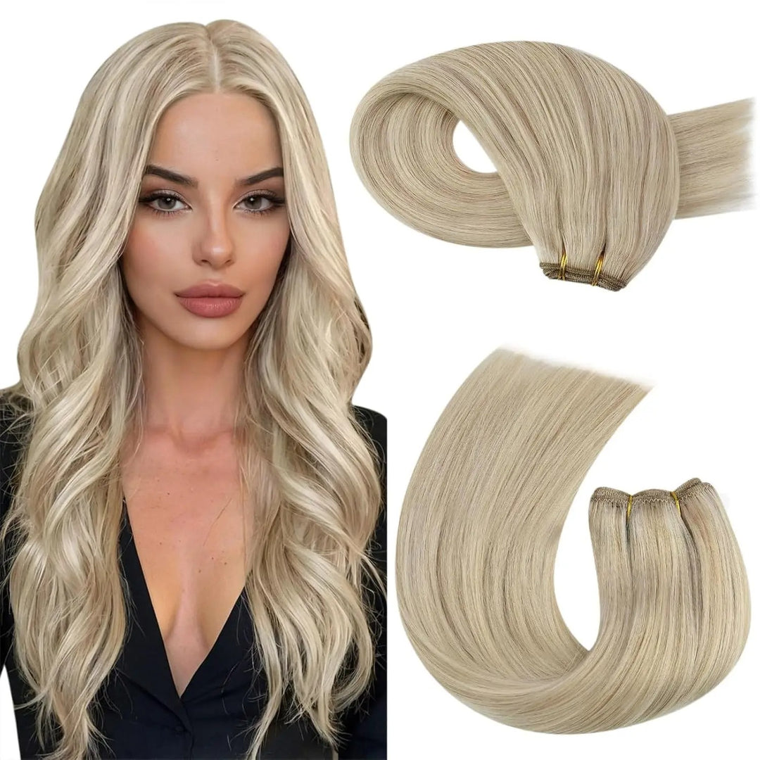 Brazilian Remy Human Hair Wefts – Natural Straight Machine Weaving Bundles (100g Each)
