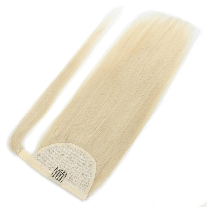 100% Human Hair Brazilian Straight Ponytail Extension Length Options: 20” | 22” | 24” | 26”