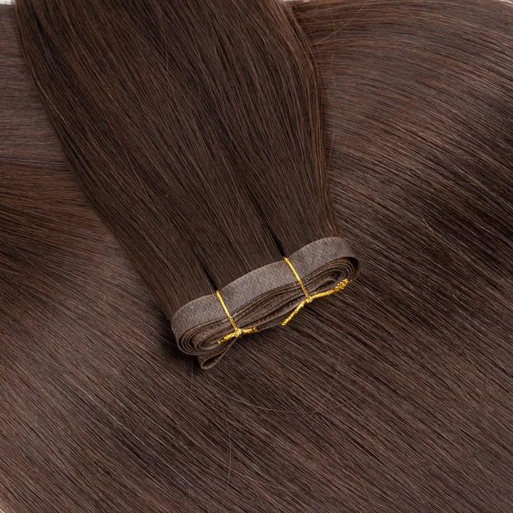 Invisible PU Tape-In Hair Extensions – Injected Skin Weft Human Hair, Seamless No-Glue Tape-On Weft Bundles for Natural Look