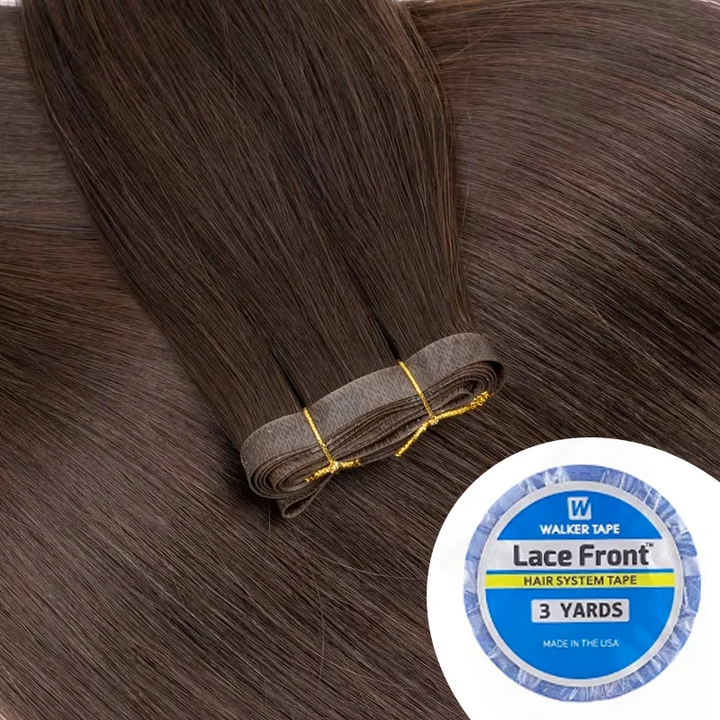 Invisible PU Tape-In Hair Extensions – Injected Skin Weft Human Hair, Seamless No-Glue Tape-On Weft Bundles for Natural Look
