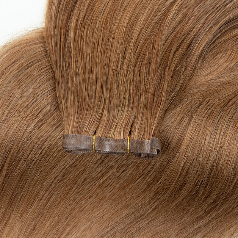 Invisible PU Tape-In Hair Extensions – Injected Skin Weft Human Hair, Seamless No-Glue Tape-On Weft Bundles for Natural Look